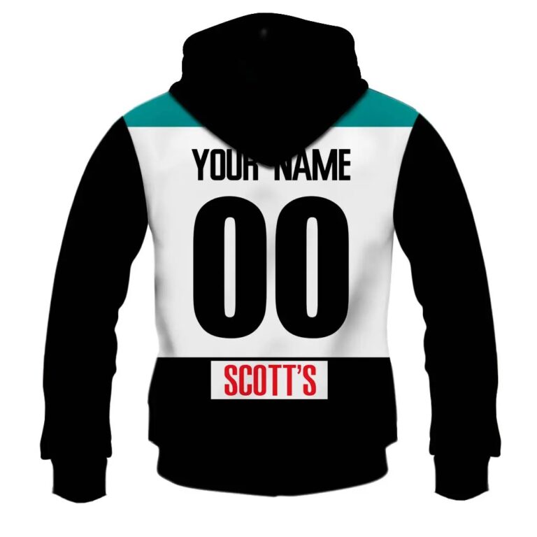 AFL Port Adelaide Power Custom Name Number 1950 Vintage Home Vodafone and Scott’s Pullover Hoodie