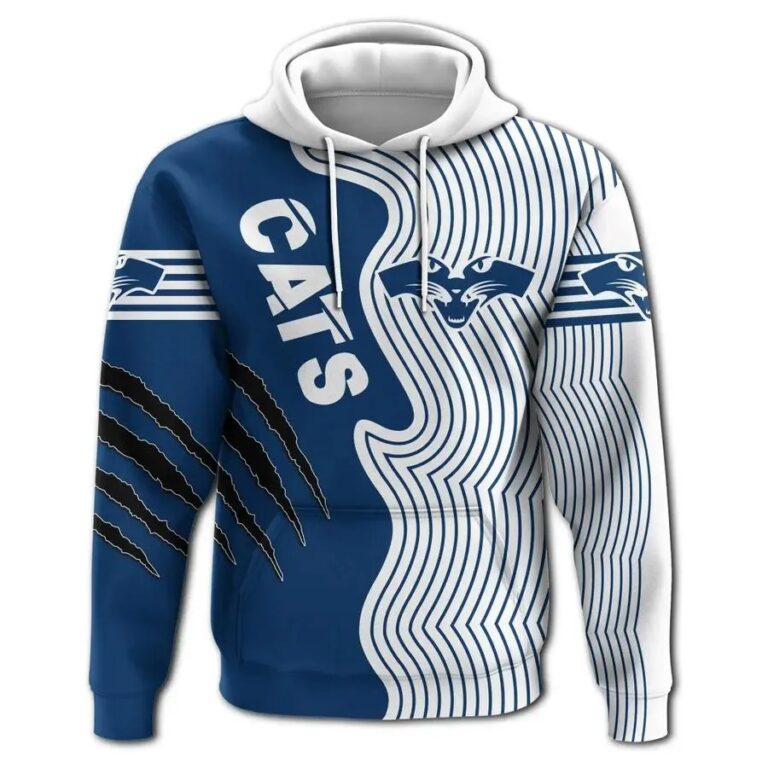 AFL Geelong Cats Custom Name Number Indigenous Pullover Hoodie