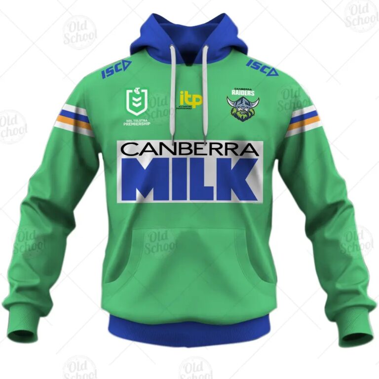 NRL Canberra Raiders Custom Name Number 2021 Heritage Pullover Hoodie
