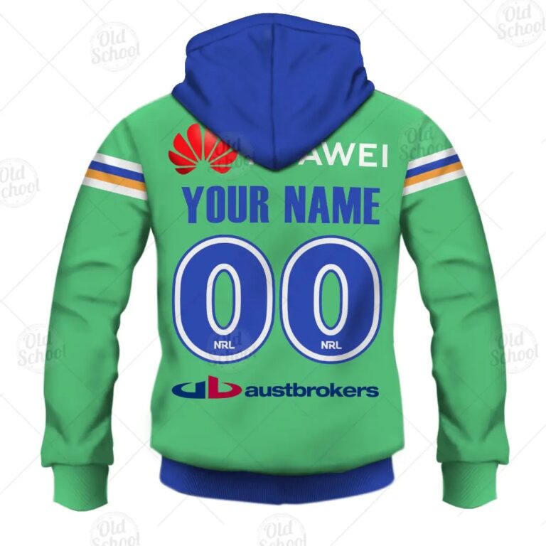 NRL Canberra Raiders Custom Name Number 2021 Heritage Pullover Hoodie