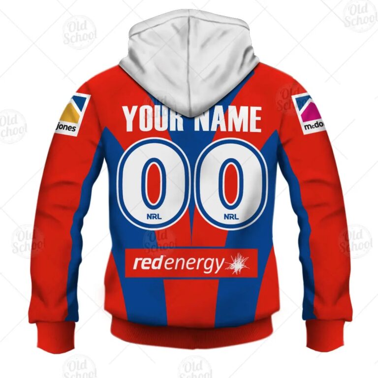 NRL Newcastle Knights Custom Name Number 2021 Heritage Pullover Hoodie
