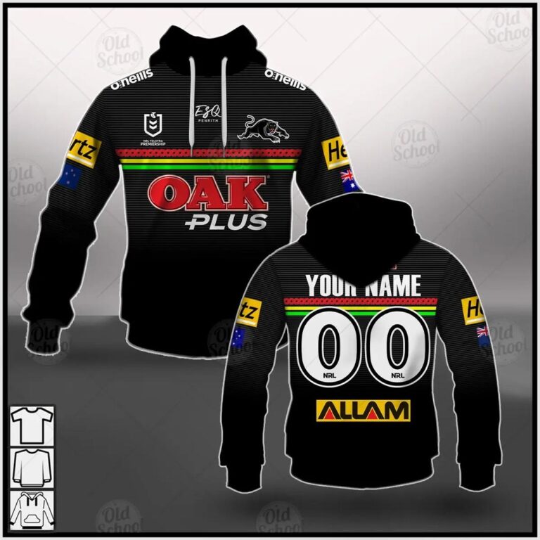 NRL Penrith Panthers Custom Name Number 2021 ANZAC Pullover Hoodie