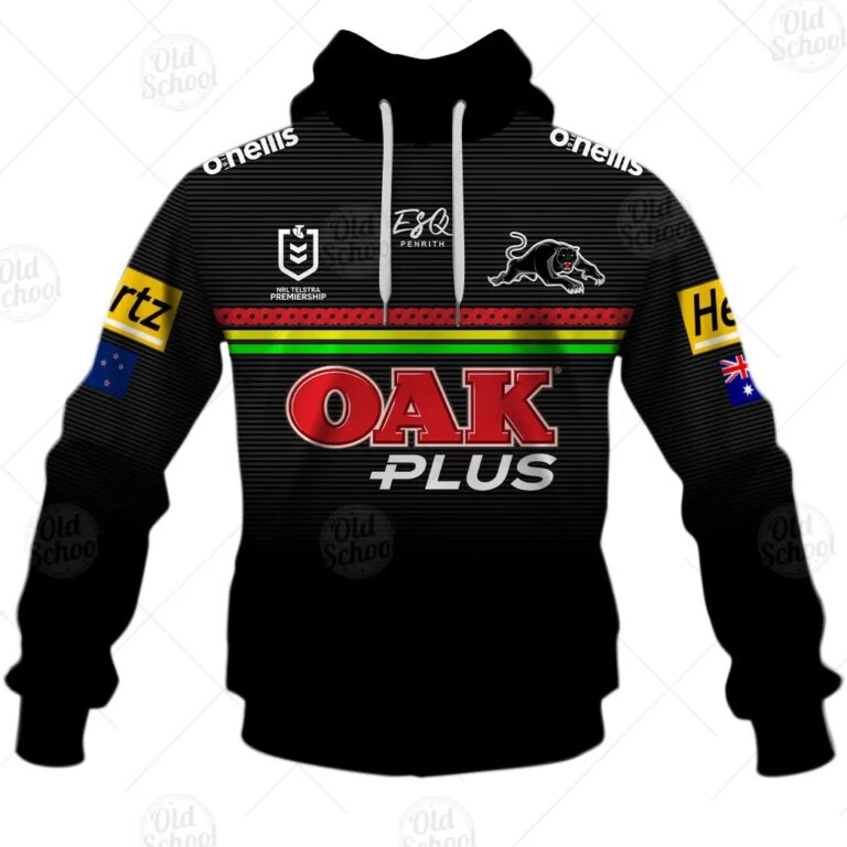 NRL Penrith Panthers Custom Name Number 2021 ANZAC Pullover Hoodie
