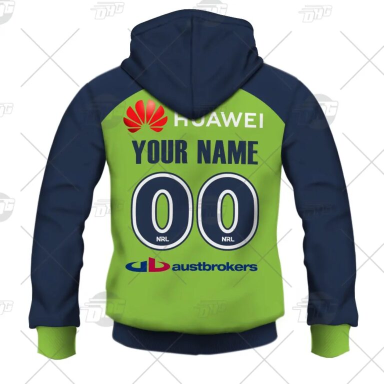 NRL Canberra Raiders Custom Name Number 2021 ANZAC Pullover Hoodie
