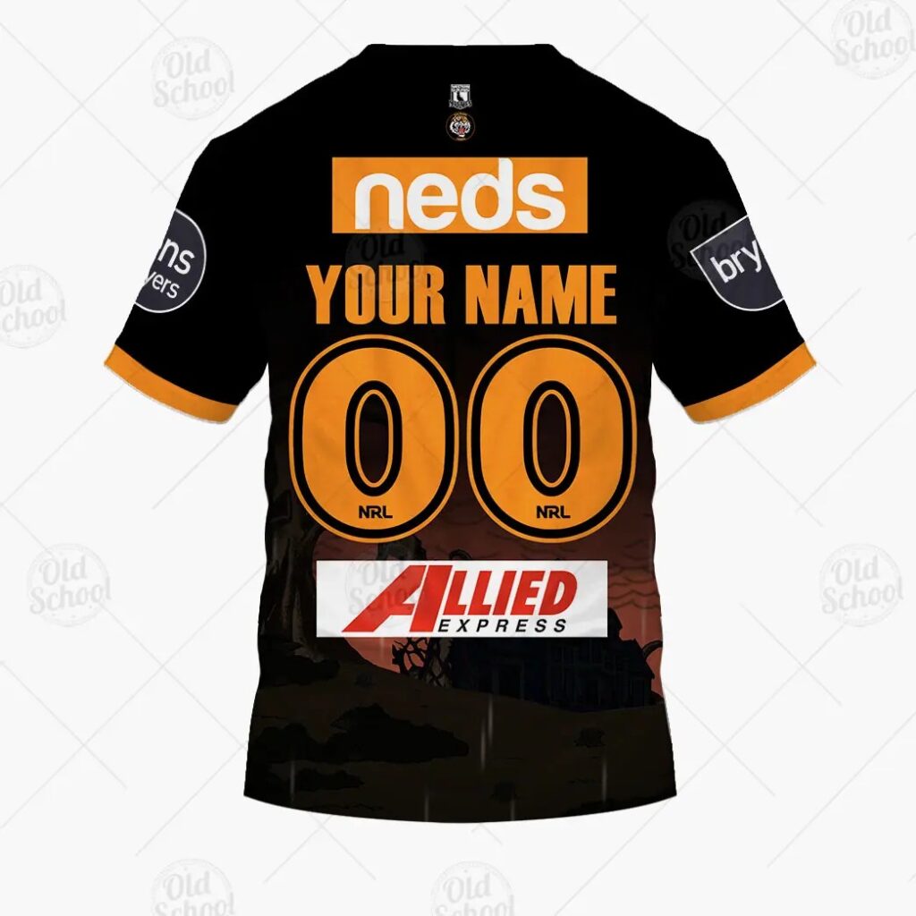 NRL Wests Tigers Custom Name Number x The Simpsons 2020 Halloween Jersey T-Shirt