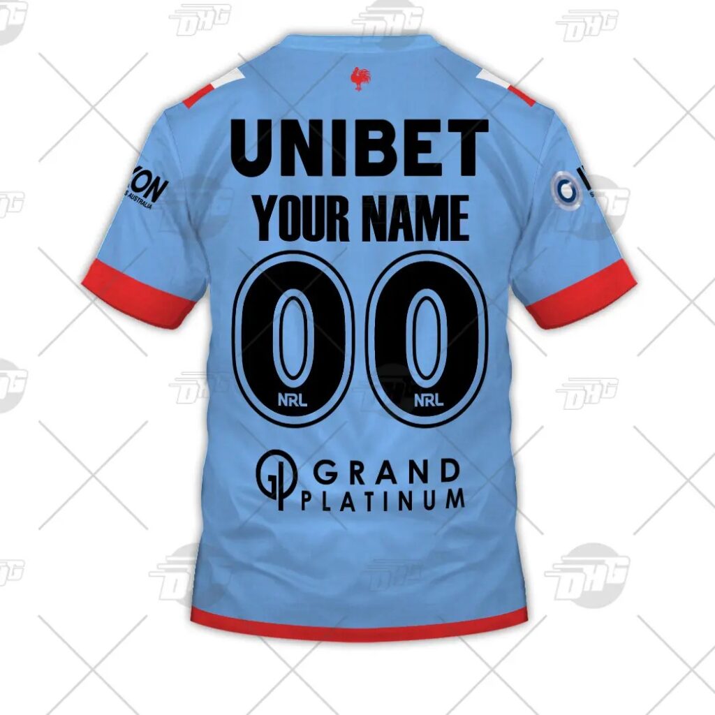 NRL Sydney Roosters Custom Name Number 2021 “Wartime” ANZAC Jersey T-Shirt
