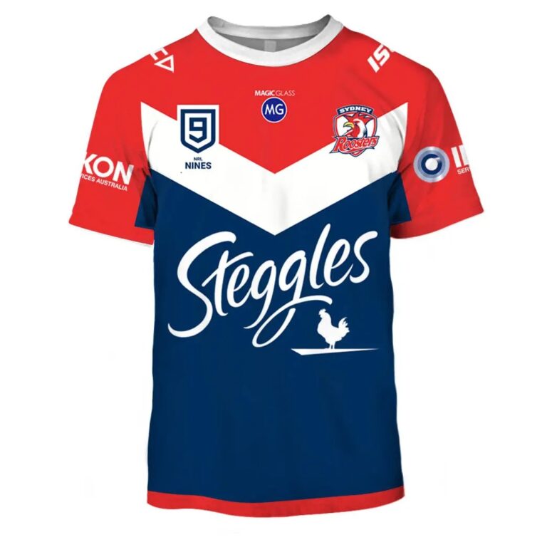NRL Sydney Roosters Custom Name Number – NRL Nines 2020 Jersey T-Shirt
