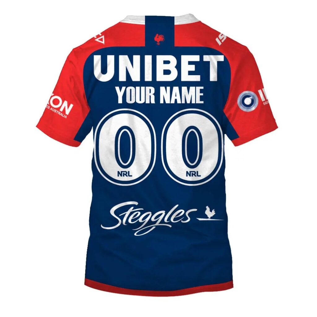 NRL Sydney Roosters Custom Name Number – NRL Nines 2020 Jersey T-Shirt
