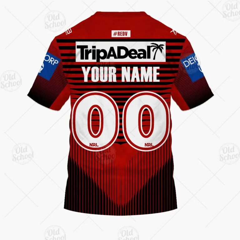 NRL St. George Illawarra Dragons Custom Name Number – NRL 2020 Nines Jersey T-Shirt