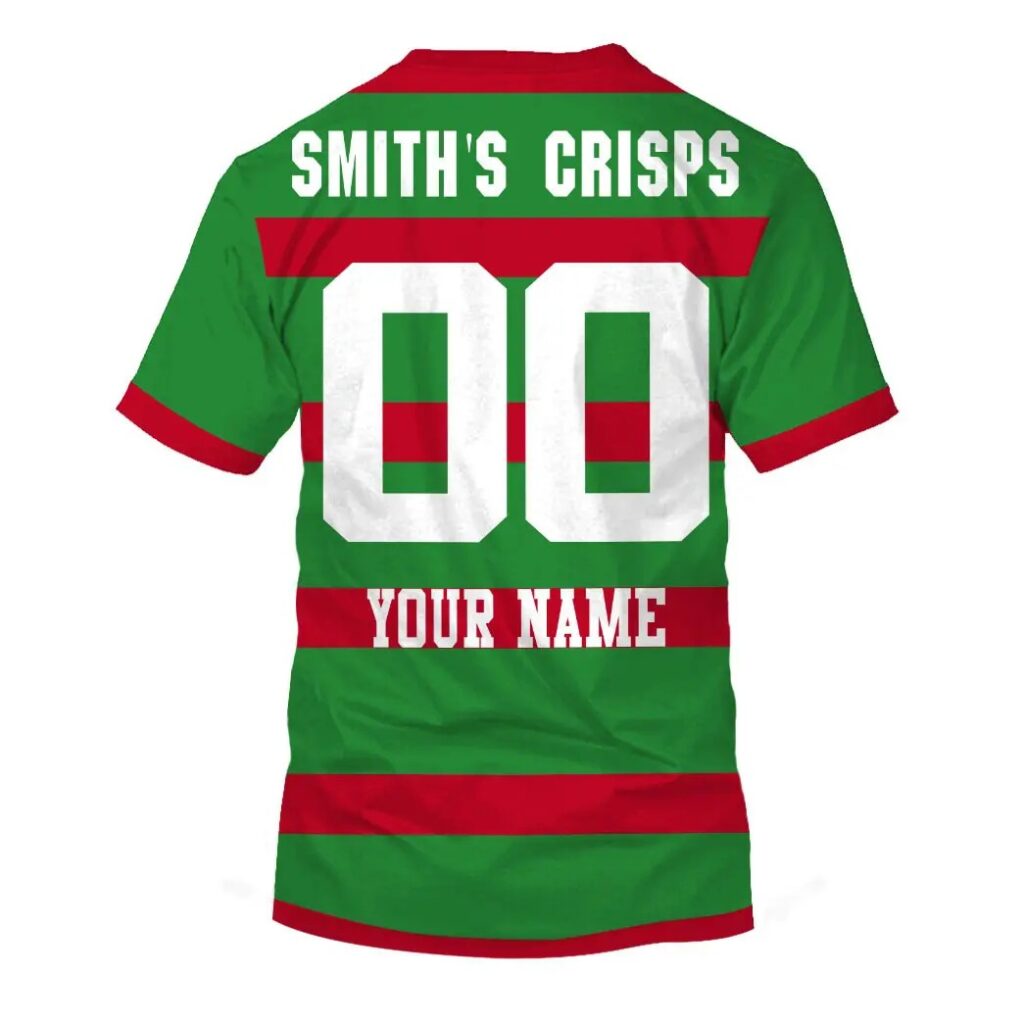 NRL South Sydney Rabbitohs Custom Name Number 1989 Vintage Retro Jersey T-Shirt