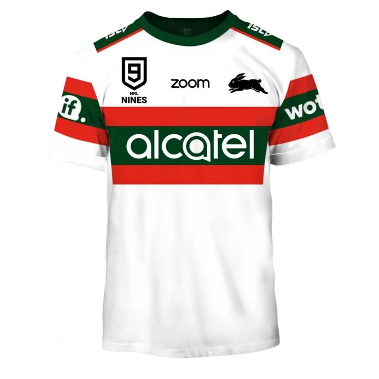 NRL South Sydney Rabbitohs Custom Name Number NRL Nines 2020 Jersey T-Shirt