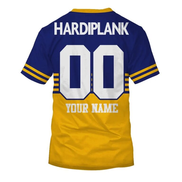 NRL Parramatta Eels Custom Name Number 1986 Vintage Retro Jersey T-Shirt