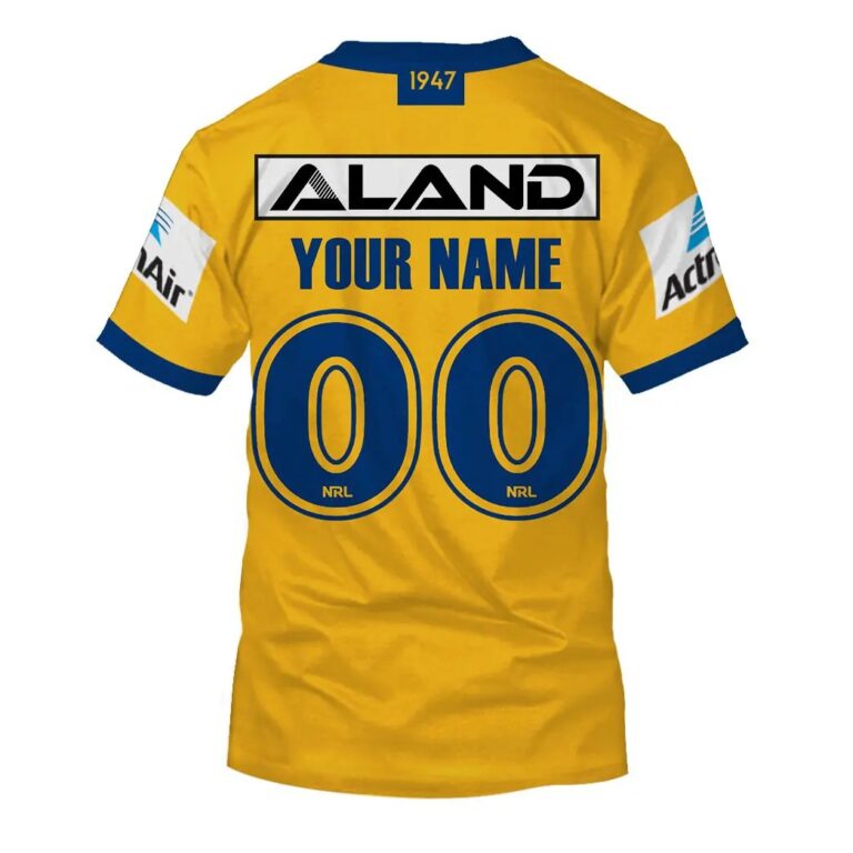 NRL Parramatta Eels Custom Name Number NRL Nines 2020 Jersey T-Shirt