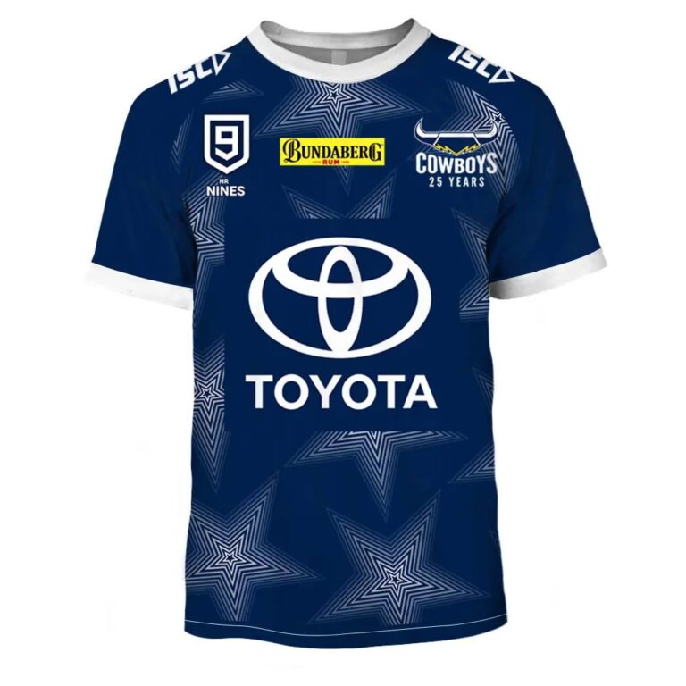 NRL North Queensland Cowboys Custom Name Number NRL Nines 2020 Jersey T-Shirt
