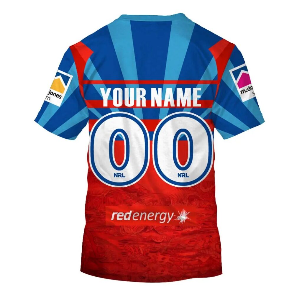 NRL Newcastle Knights Custom Name Number NRL Nines 2020 Jersey T-Shirt