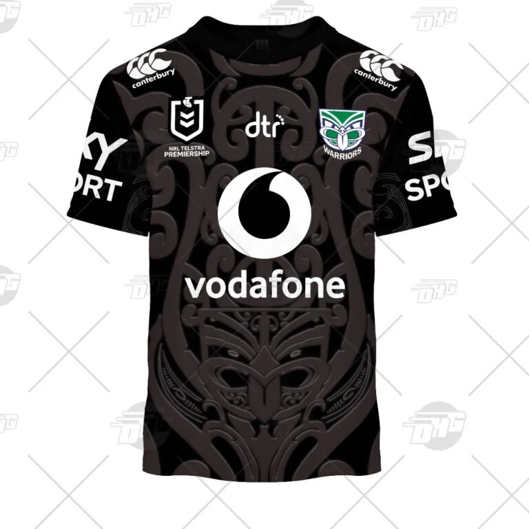 NRL New Zealand Warriors Custom Name Number Vapodri On Field Indigenous Jersey T-Shirt
