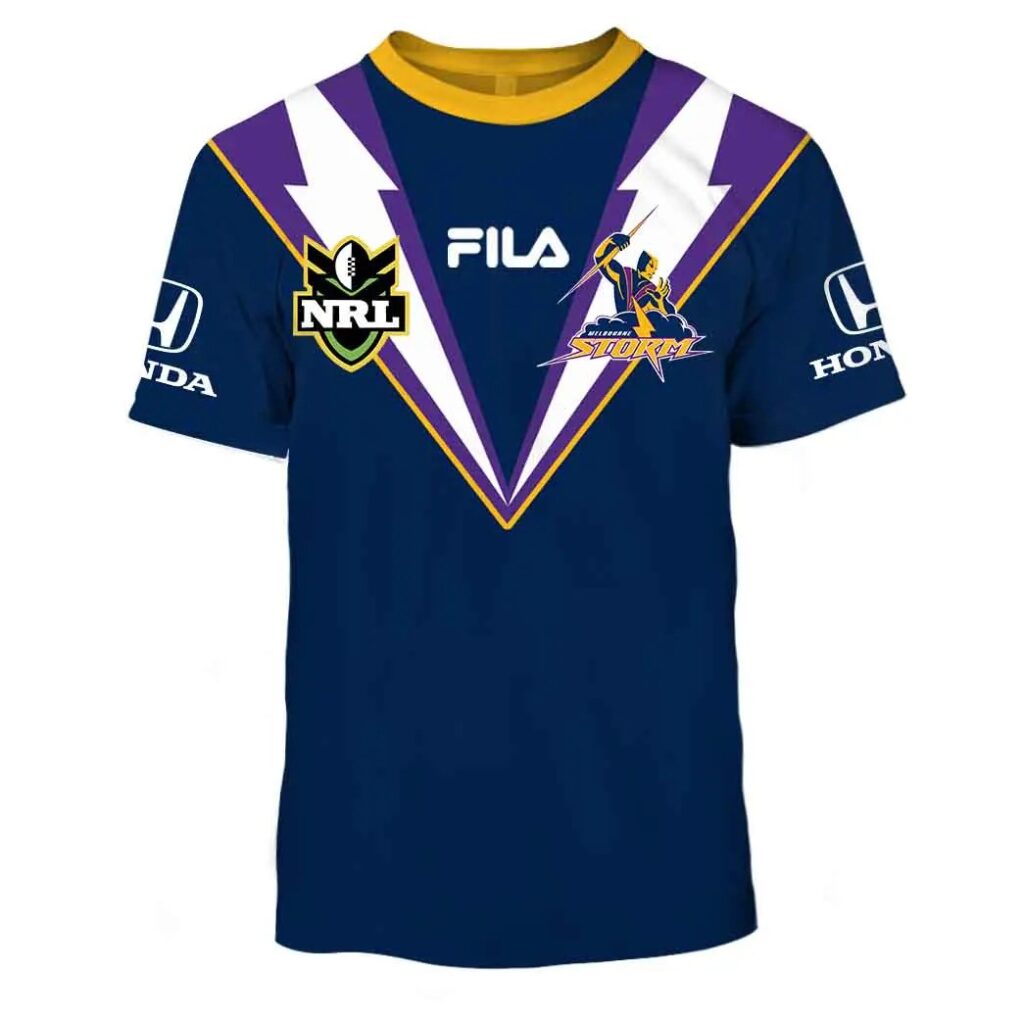 NRL Melbourne Storm Custom Name Number Vintage 1999 Home Jersey T-Shirt