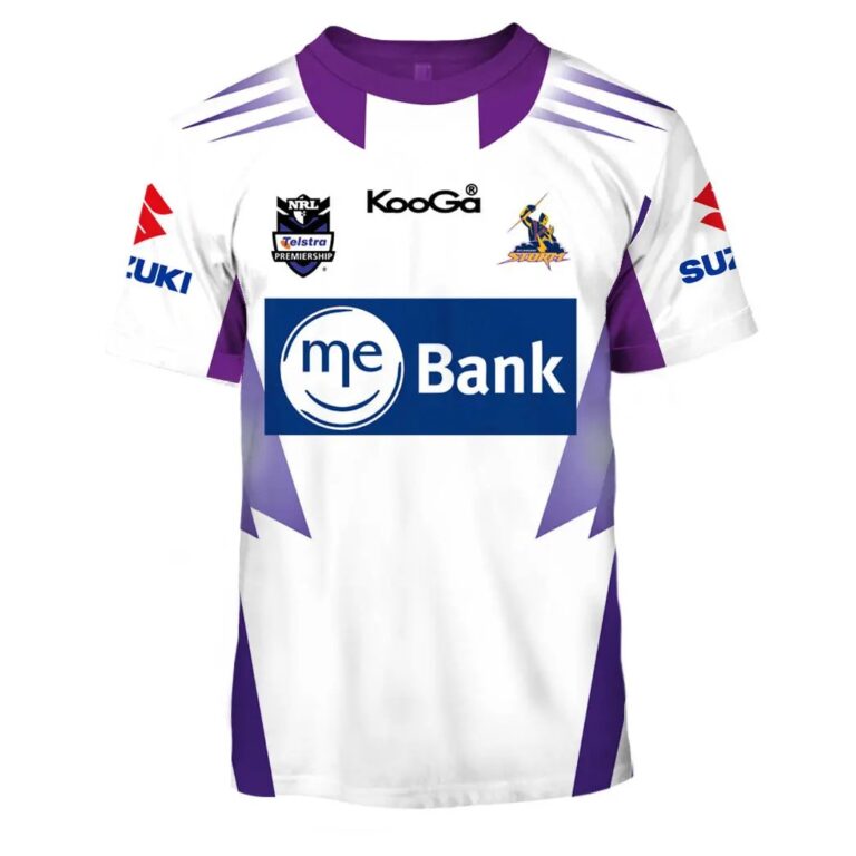 NRL Melbourne Storm Custom Name Number Vintage 2008 Away Jersey T-Shirt