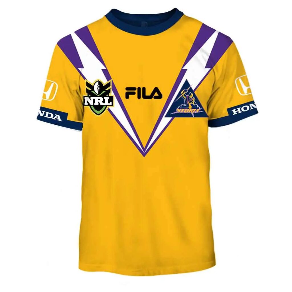 NRL Melbourne Storm Custom Name Number Vintage 1999 Away Jersey T-Shirt