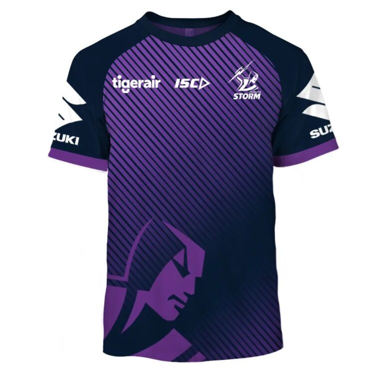 NRL Melbourne Storm Custom Name Number 2020 Navy Training Jersey T-Shirt