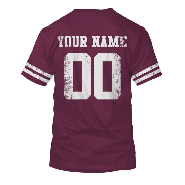 NRL Manly Warringah Sea Eagles Custom Name Number Retro Flag 1947 Jersey T-Shirt