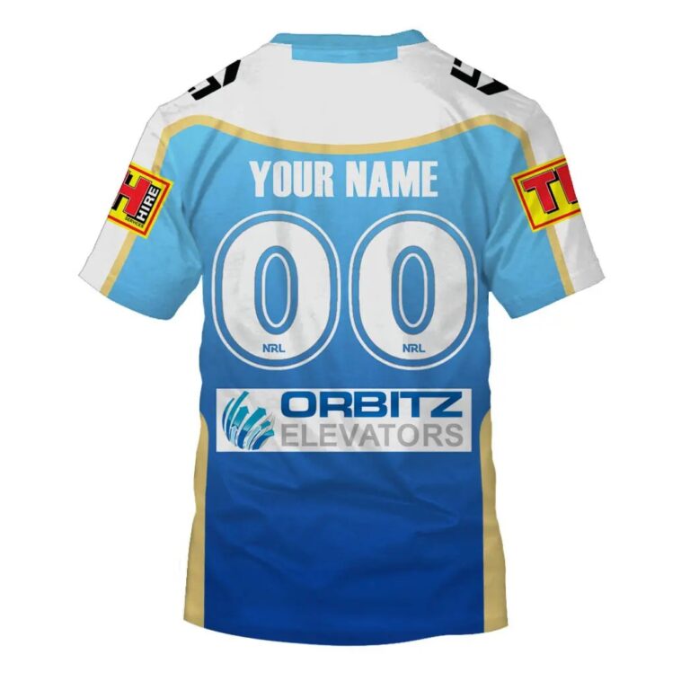 NRL Gold Coast Titans Custom Name Number 2020 Heritage Jersey T-Shirt
