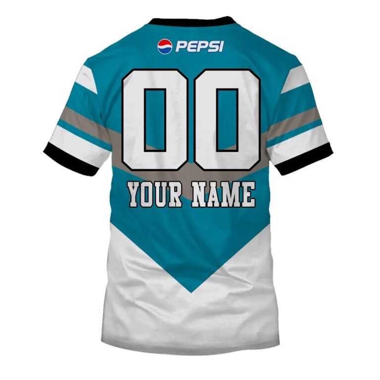 NRL Cronulla-Sutherland Sharks Custom Name Number 1999 Retro Pepsi Jersey T-Shirt