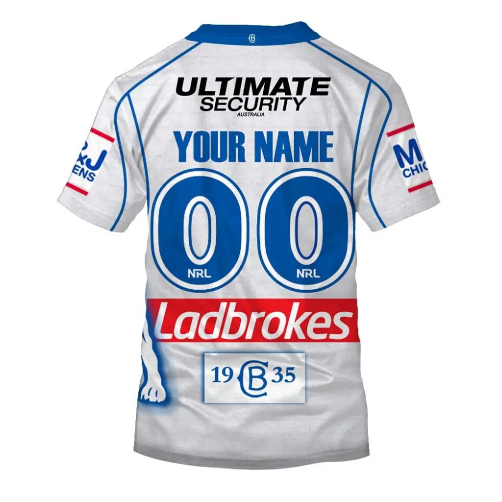 NRL Canterbury-Bankstown Bulldogs Custom Name Number Care Emoji 2020 Jersey T-Shirt