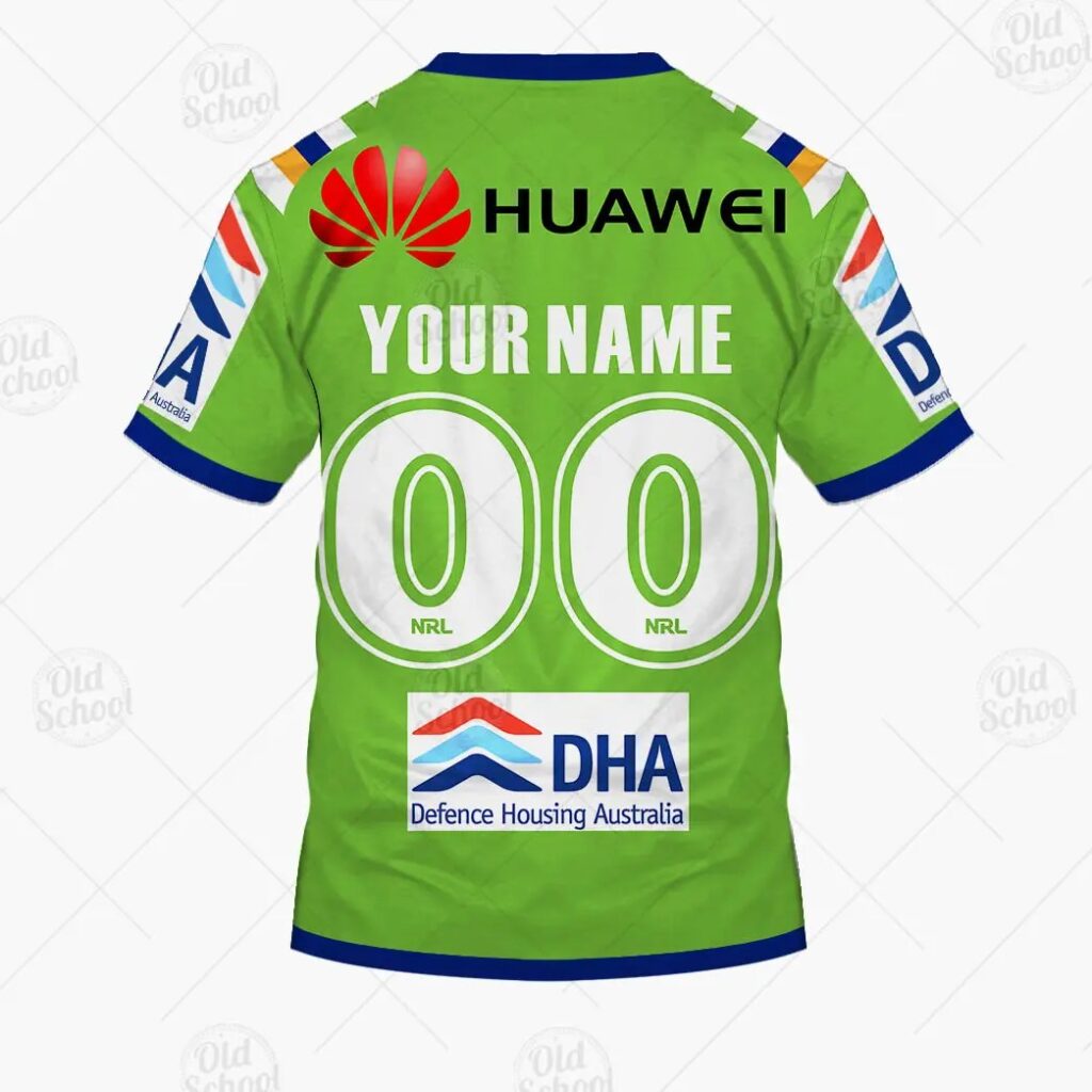 NRL Canberra Raiders Custom Name Number 2015 Home Jersey T-Shirt