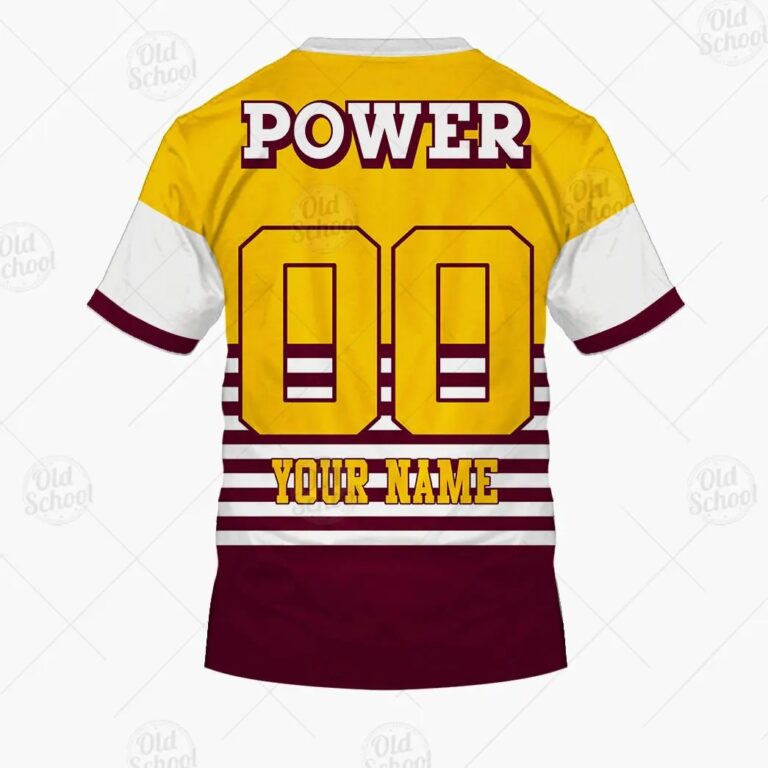 NRL Brisbane Broncos Custom Name Number 1988 Vintage Retro Jersey T-Shirt