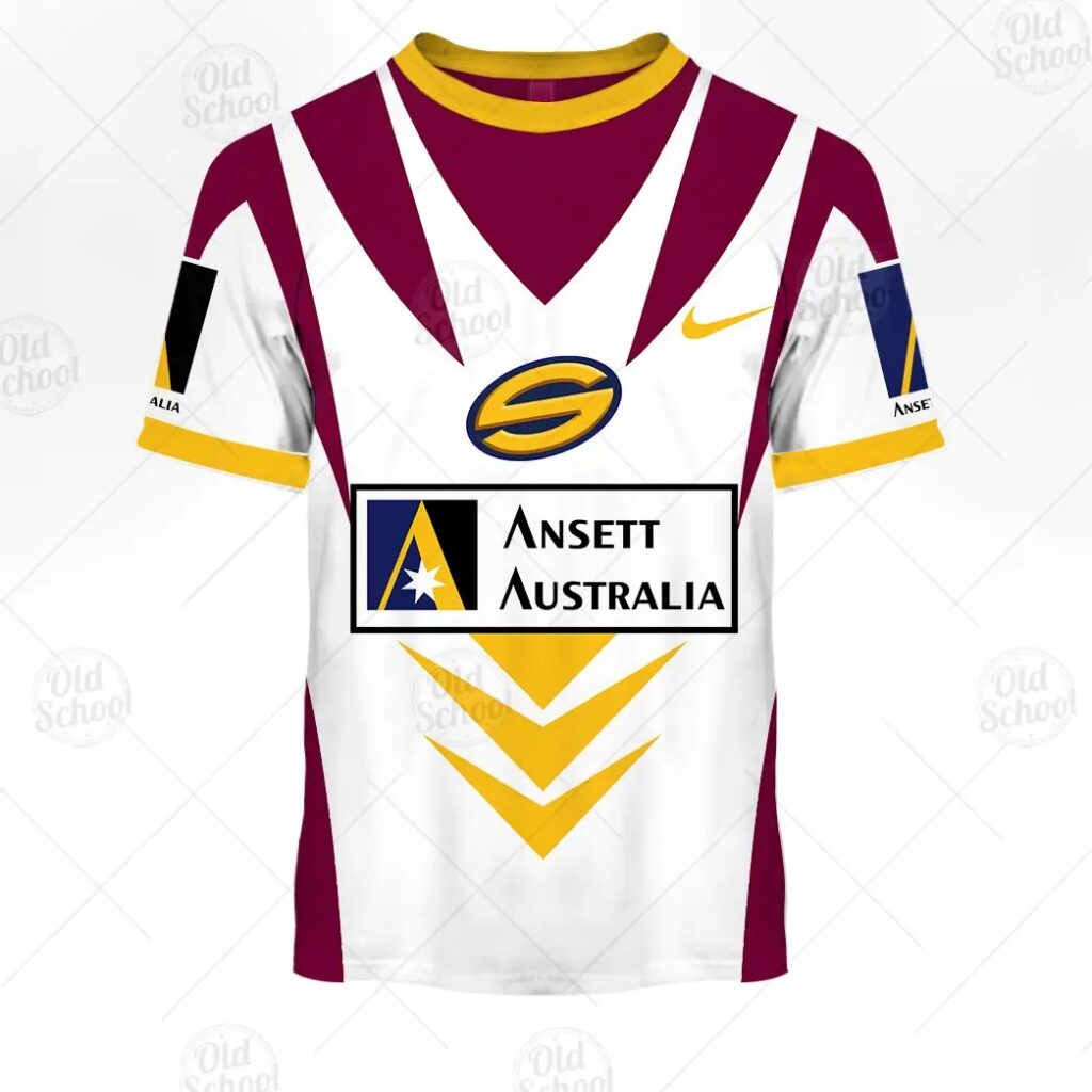 NRL Brisbane Broncos Custom Name Number 1997 Vintage Retro Jersey T-Shirt
