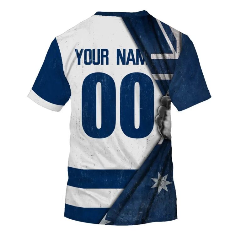 AFL Geelong Cats Custom Name Number Australia Flag 2020 Jersey T-Shirt