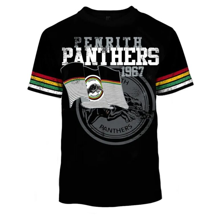 NRL Penrith Panthers Custom Name Number Retro 1967 Jersey T-Shirt