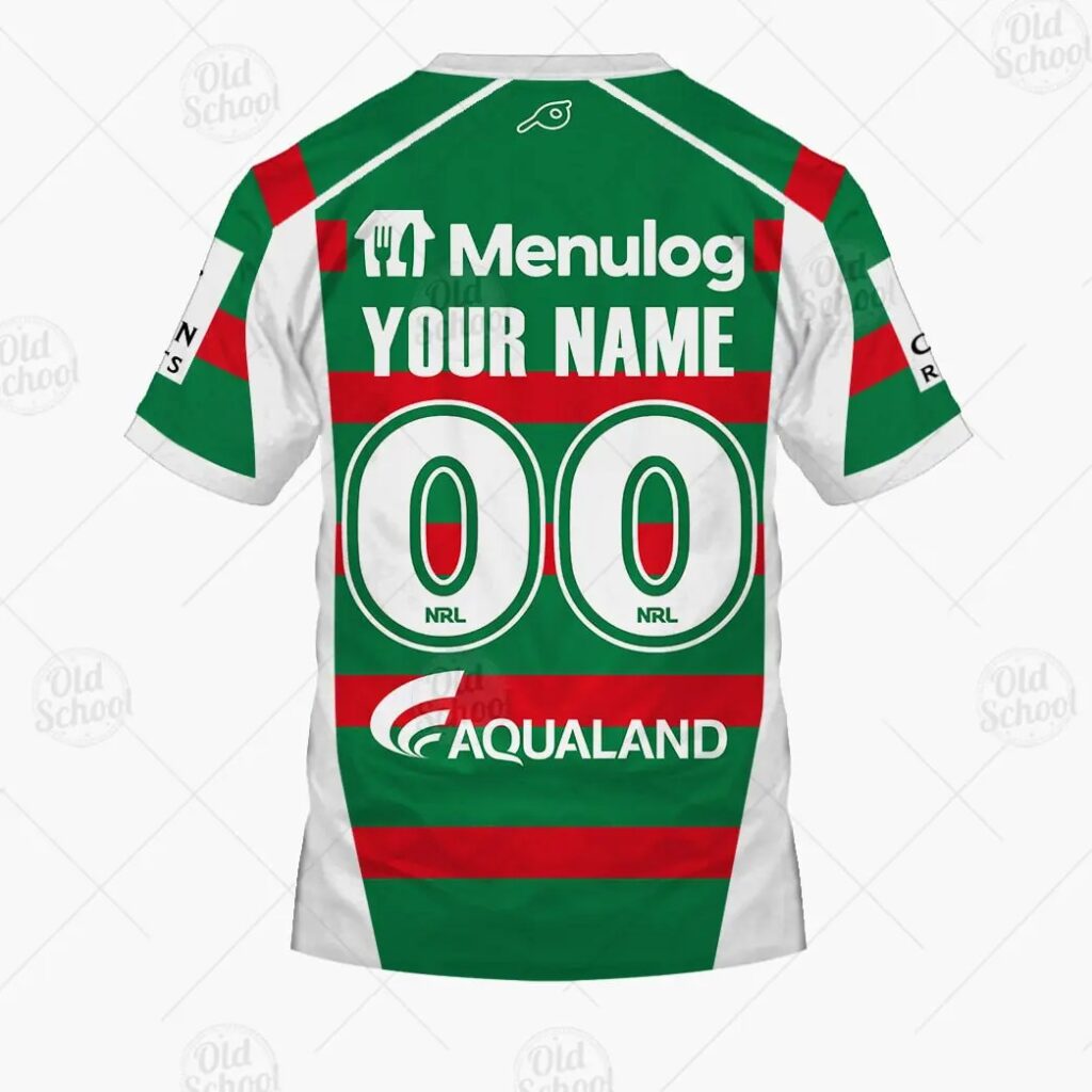 NRL South Sydney Rabbitohs Custom Name Number 2021 Away Jersey T-Shirt