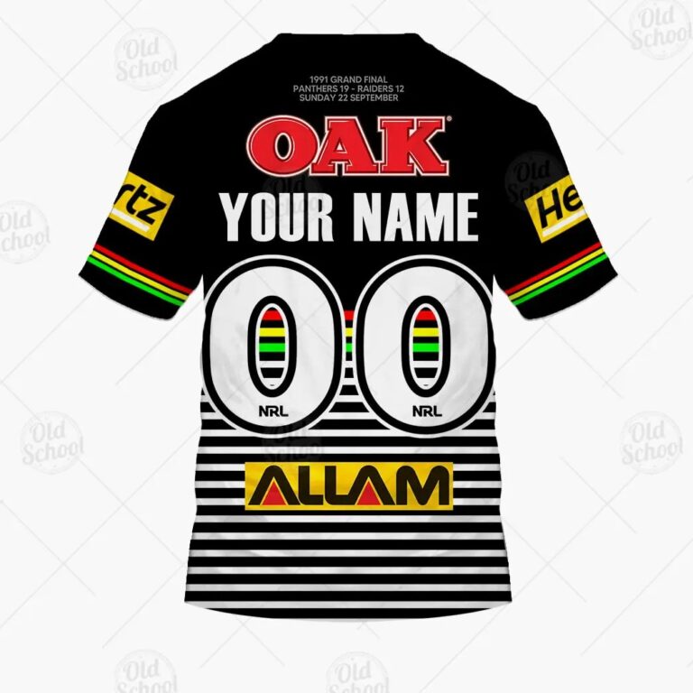 NRL Penrith Panthers Custom Name Number 2021 Alternate Jersey T-Shirt