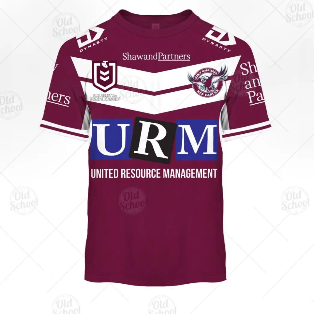 NRL Manly Warringah Sea Eagles Custom Name Number 2021 Home Jersey T-Shirt
