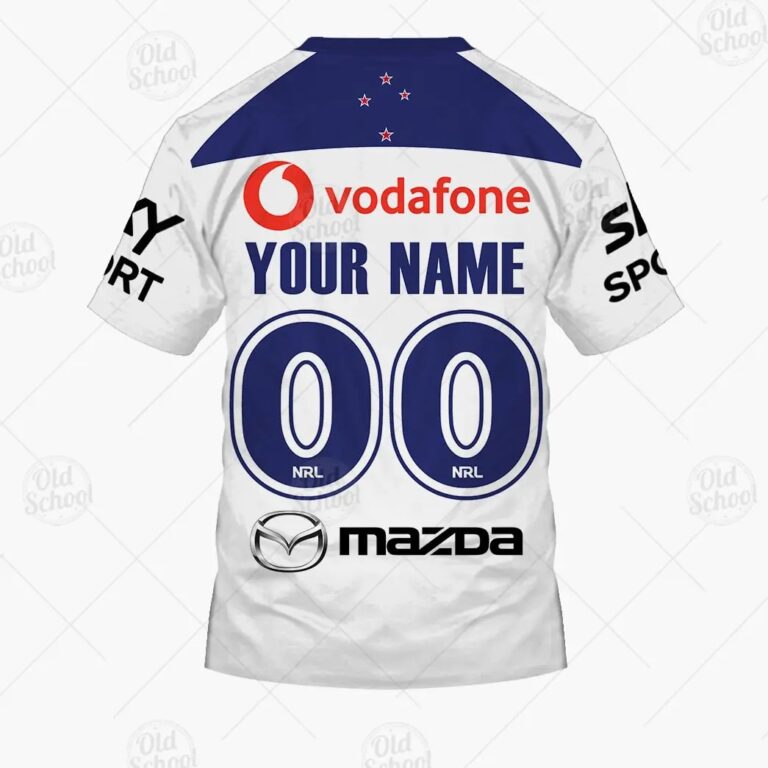 NRL New Zealand Warriors Custom Name Number 2021 Away Jersey T-Shirt
