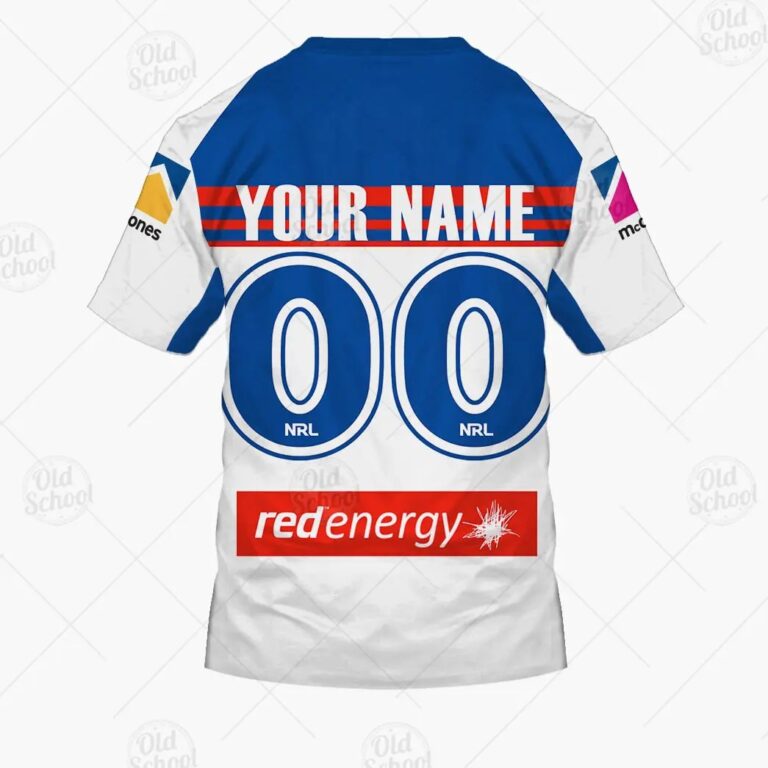 NRL Newcastle Knights Custom Name Number 2021 Away Jersey T-Shirt