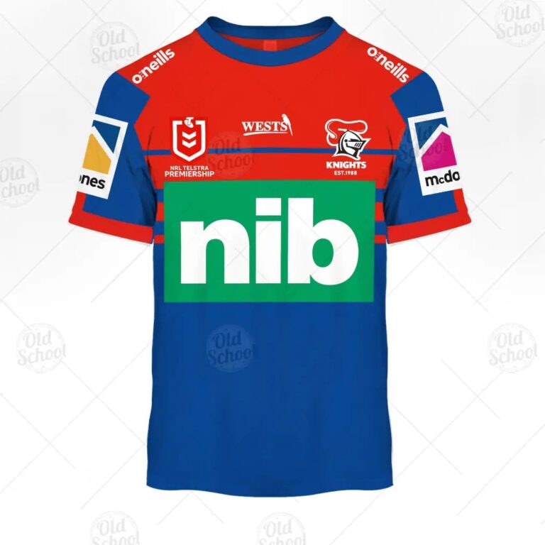 NRL Newcastle Knights Custom Name Number 2021 Home Jersey T-Shirt