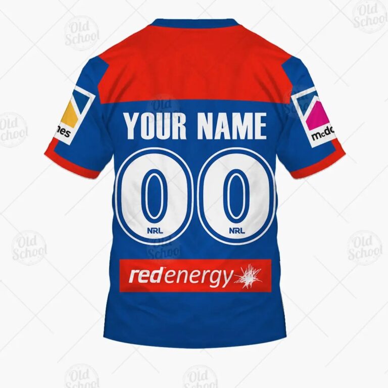 NRL Newcastle Knights Custom Name Number 2021 Home Jersey T-Shirt