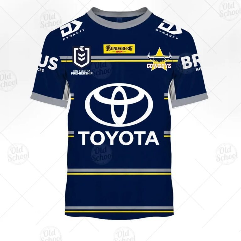 NRL North Queensland Cowboys Custom Name Number 2021 Home Jersey T-Shirt