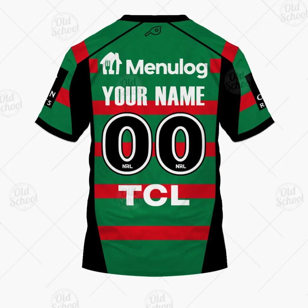 NRL South Sydney Rabbitohs Custom Name Number 2021 Home Jersey T-Shirt