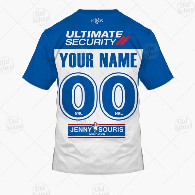 NRL Canterbury-Bankstown Bulldogs Custom Name Number 2021 Home Jersey T-Shirt
