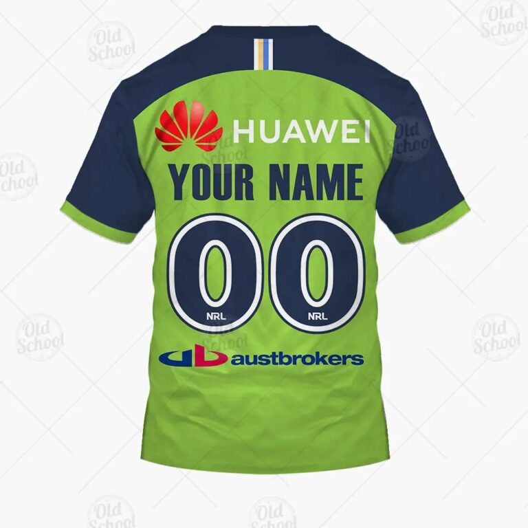 NRL Canberra Raiders Custom Name Number 2021 Home Jersey T-Shirt