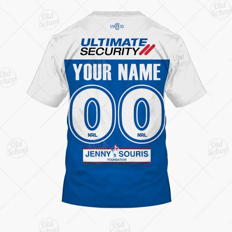 NRL Canterbury-Bankstown Bulldogs Custom Name Number 2021 Away Jersey T-Shirt