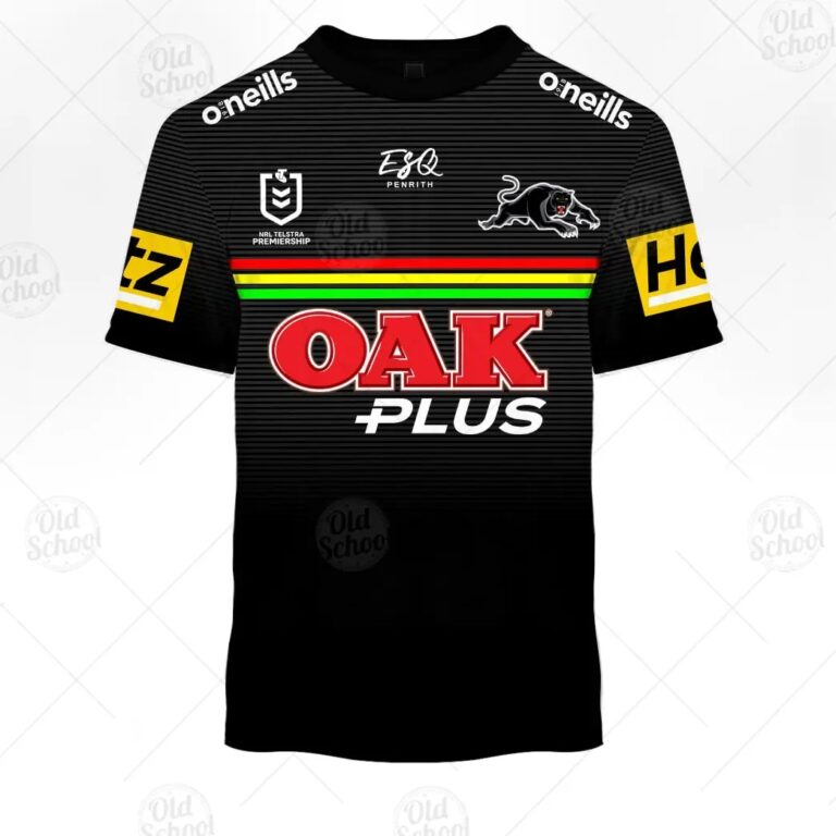 NRL Penrith Panthers Custom Name Number 2021 Home Jersey T-Shirt