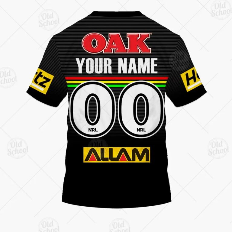 NRL Penrith Panthers Custom Name Number 2021 Home Jersey T-Shirt