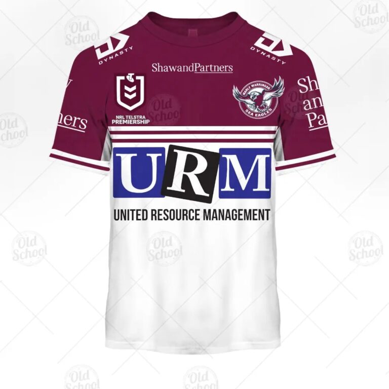 NRL Manly Warringah Sea Eagles Custom Name Number 2021 Away Jersey T-Shirt
