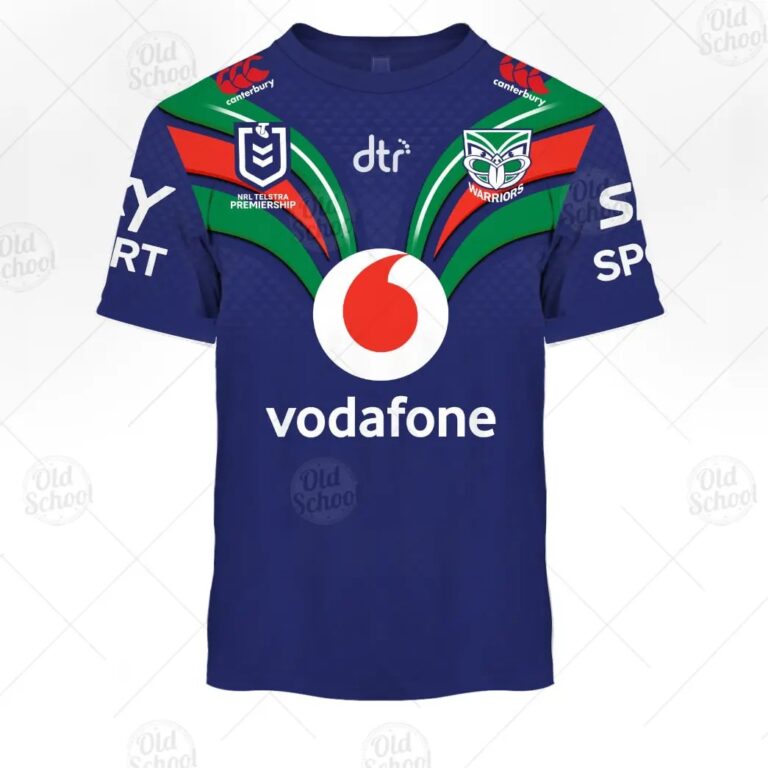 NRL New Zealand Warriors Custom Name Number 2021 Home Jersey T-Shirt