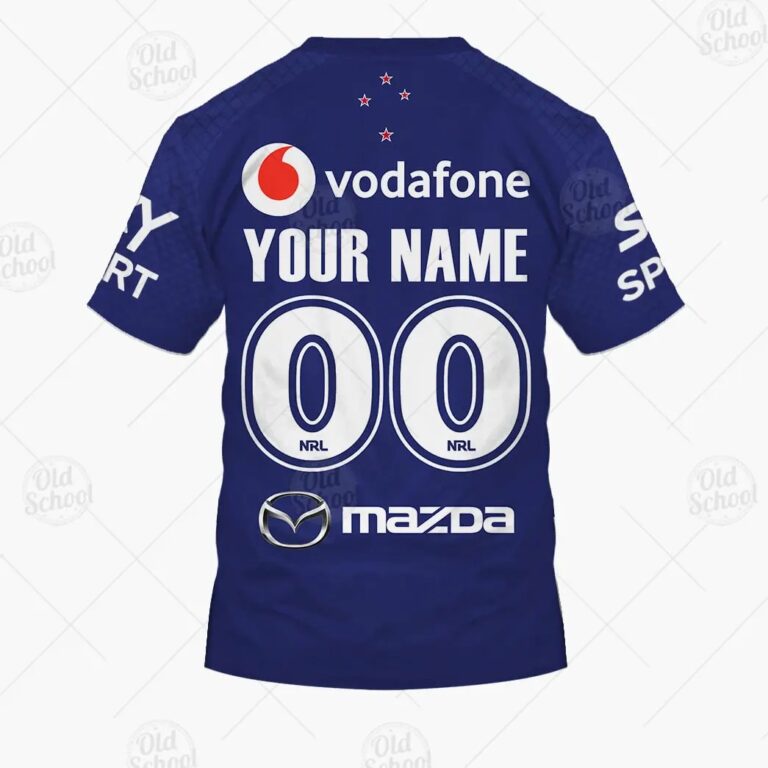 NRL New Zealand Warriors Custom Name Number 2021 Home Jersey T-Shirt
